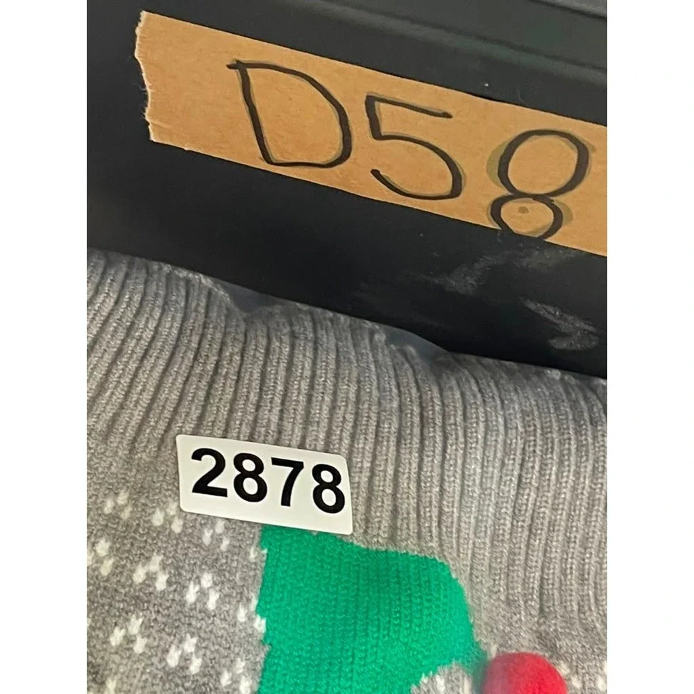 Christmas Elf Dog Sweater Grey Red Green Holiday Pet Clothes 2XL